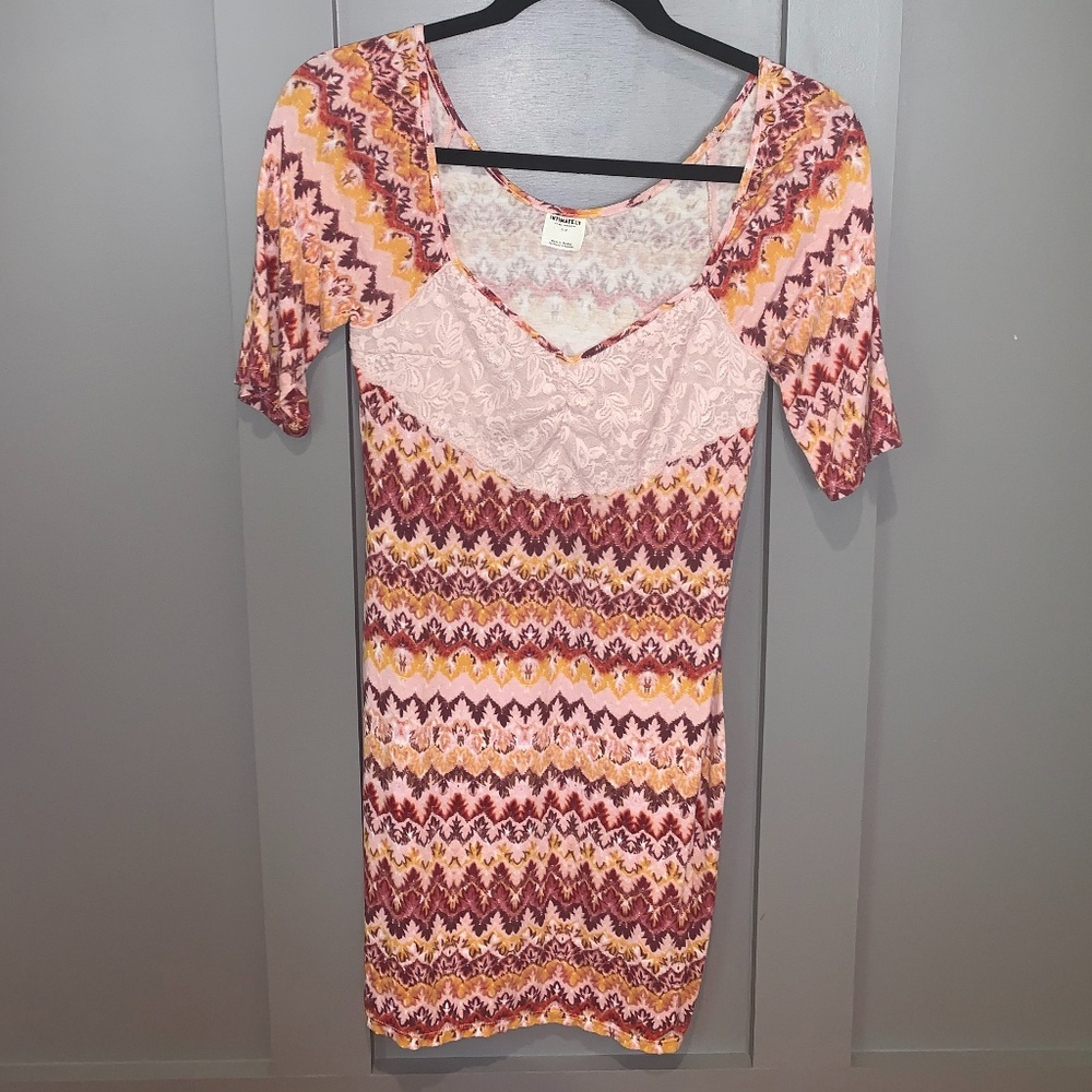 Free People Lace Floral Bodycon Dress